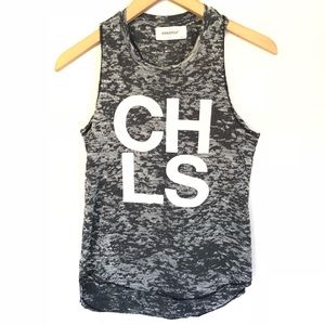 Soulcycle Tank Top Racer Back Burnout Distressed S